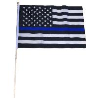 12"x18" Stick Flag [Blue Lives Matter]